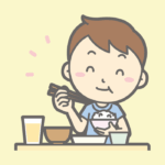 食事をする男の子